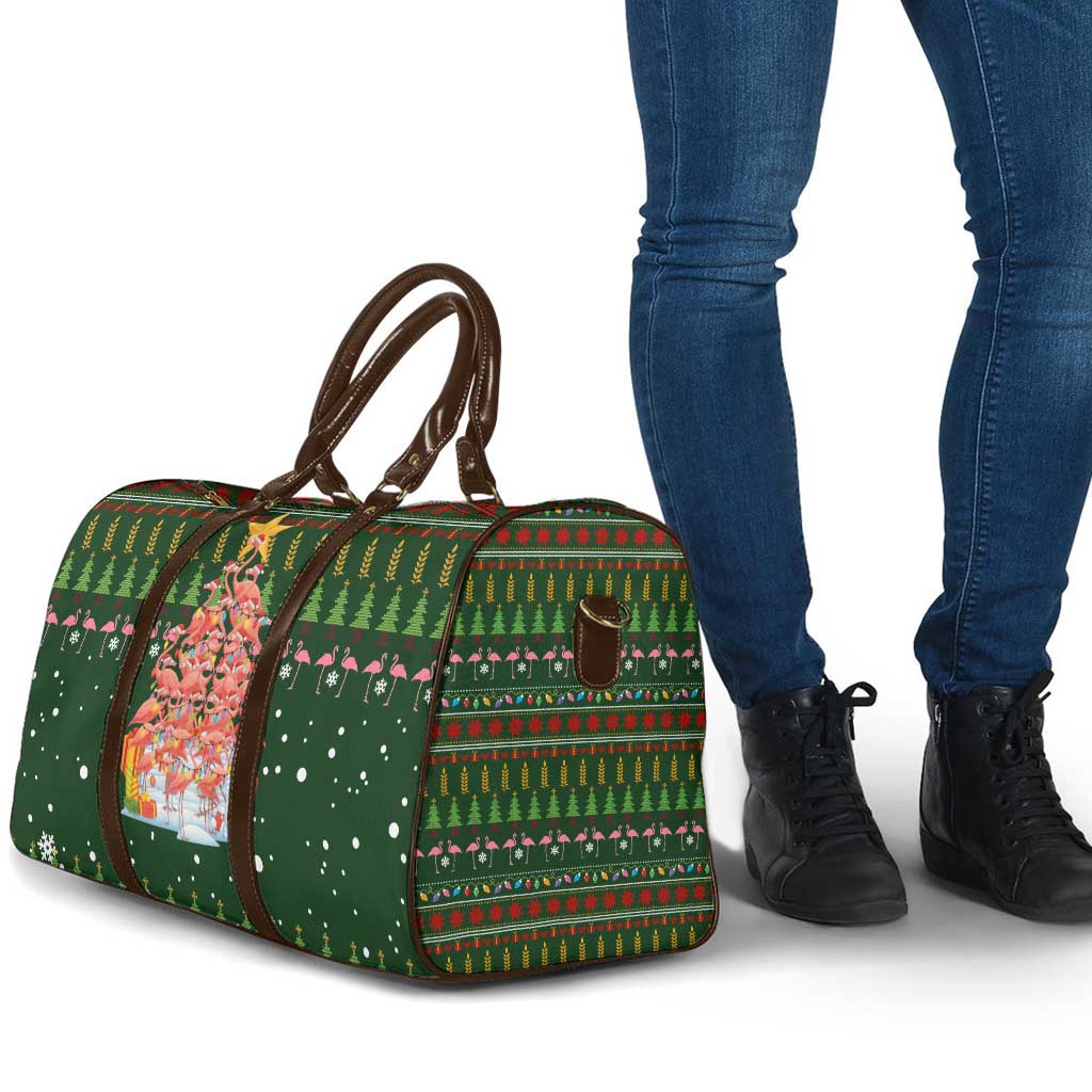 Flamingo Christmas Tree Christmas Travel Bag Funny Xmas Holiday Patterns - Wonder Print Shop