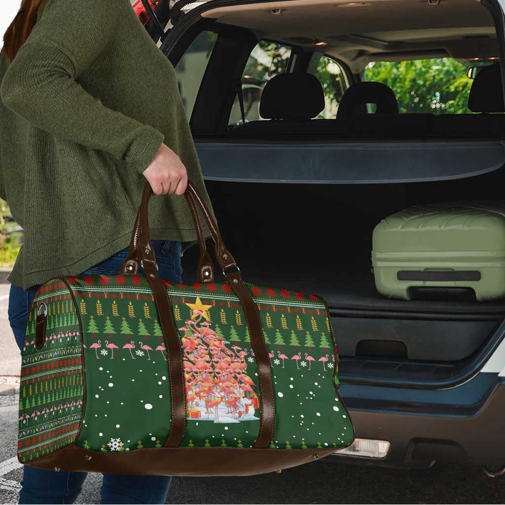 Flamingo Christmas Tree Christmas Travel Bag Funny Xmas Holiday Patterns - Wonder Print Shop
