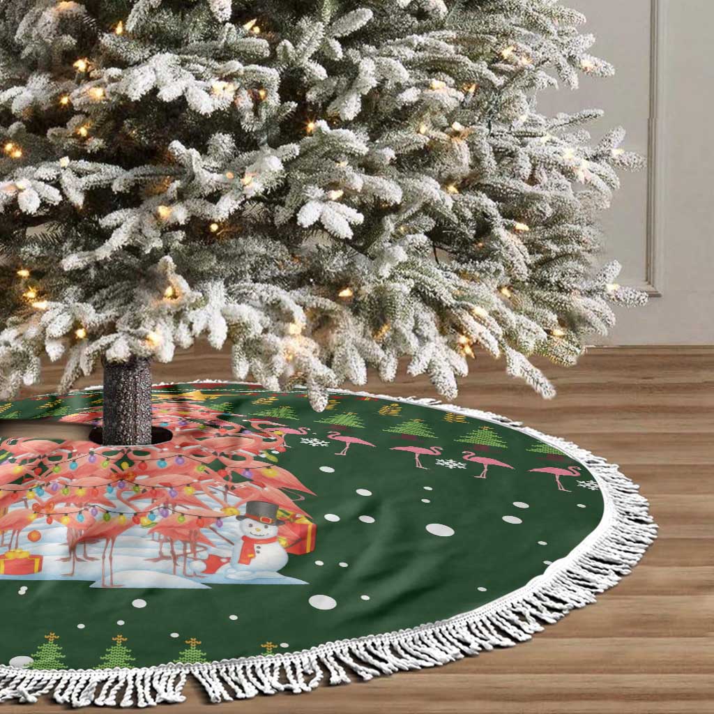 Flamingo Christmas Tree Christmas Tree Skirt Funny Xmas Holiday Patterns - Wonder Print Shop