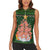 Flamingo Christmas Tree Christmas Women Sleeveless Polo Shirt Funny Xmas Holiday Patterns - Wonder Print Shop