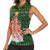 Flamingo Christmas Tree Christmas Women Sleeveless Polo Shirt Funny Xmas Holiday Patterns - Wonder Print Shop