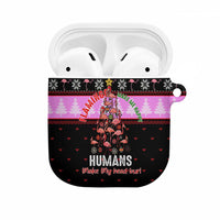 Flamingo Make Me Happy Christmas AirPods Case Funny Xmas Holiday Patterns - Wonder Print Shop