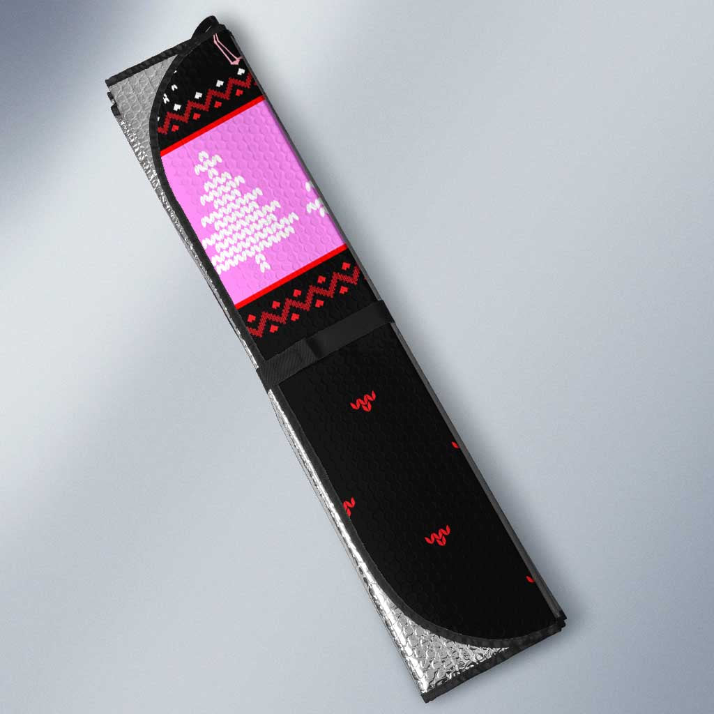 Flamingo Make Me Happy Christmas Auto Sun Shade Funny Xmas Holiday Patterns - Wonder Print Shop