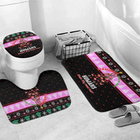 Flamingo Make Me Happy Christmas Bathroom Set Funny Xmas Holiday Patterns - Wonder Print Shop