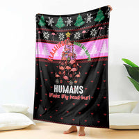 Flamingo Make Me Happy Christmas Blanket Funny Xmas Holiday Patterns - Wonder Print Shop