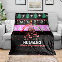 Flamingo Make Me Happy Christmas Blanket Funny Xmas Holiday Patterns - Wonder Print Shop
