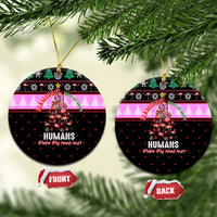 Flamingo Make Me Happy Christmas Ceramic Ornament Funny Xmas Holiday Patterns - Wonder Print Shop