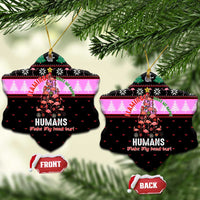 Flamingo Make Me Happy Christmas Ceramic Ornament Funny Xmas Holiday Patterns - Wonder Print Shop