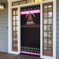 Flamingo Make Me Happy Christmas Door Cover Funny Xmas Holiday Patterns - Wonder Print Shop