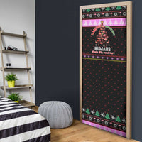 Flamingo Make Me Happy Christmas Door Cover Funny Xmas Holiday Patterns - Wonder Print Shop