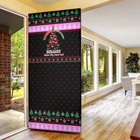 Flamingo Make Me Happy Christmas Door Cover Funny Xmas Holiday Patterns - Wonder Print Shop