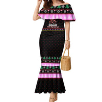 Flamingo Make Me Happy Christmas Family Matching Mermaid Dress and Hawaiian Shirt Funny Xmas Holiday Patterns - Wonder Print Shop