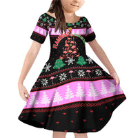 Flamingo Make Me Happy Christmas Family Matching Off Shoulder Short Dress and Hawaiian Shirt Funny Xmas Holiday Patterns - Wonder Print Shop