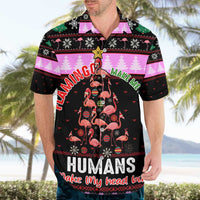Flamingo Make Me Happy Christmas Hawaiian Shirt Funny Xmas Holiday Patterns - Wonder Print Shop
