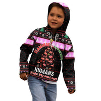 Flamingo Make Me Happy Christmas Kid Hoodie Funny Xmas Holiday Patterns - Wonder Print Shop