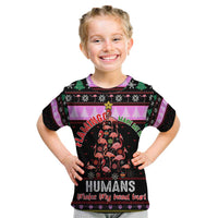 Flamingo Make Me Happy Christmas Kid T Shirt Funny Xmas Holiday Patterns - Wonder Print Shop