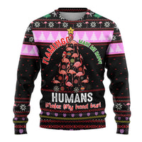 Flamingo Make Me Happy Christmas Ugly Christmas Sweater Funny Xmas Holiday Patterns - Wonder Print Shop