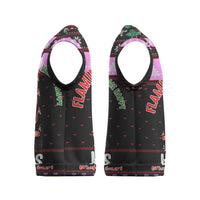 Flamingo Make Me Happy Christmas Knitted V-Neck Vest Funny Xmas Holiday Patterns - Wonder Print Shop