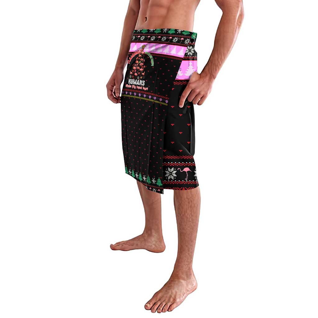 Flamingo Make Me Happy Christmas Lavalava Funny Xmas Holiday Patterns - Wonder Print Shop