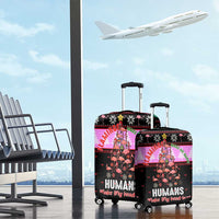 Flamingo Make Me Happy Christmas Luggage Cover Funny Xmas Holiday Patterns - Wonder Print Shop