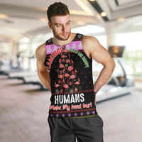 Flamingo Make Me Happy Christmas Men Tank Top Funny Xmas Holiday Patterns - Wonder Print Shop