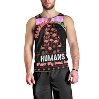 Flamingo Make Me Happy Christmas Men Tank Top Funny Xmas Holiday Patterns - Wonder Print Shop