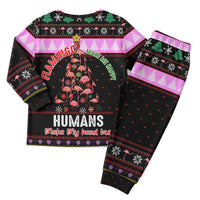 Flamingo Make Me Happy Christmas Pajama Set Funny Xmas Holiday Patterns - Wonder Print Shop