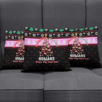 Flamingo Make Me Happy Christmas Pillow Cover Funny Xmas Holiday Patterns - Wonder Print Shop