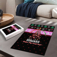 Flamingo Make Me Happy Christmas Puzzle Funny Xmas Holiday Patterns - Wonder Print Shop