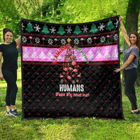 Flamingo Make Me Happy Christmas Quilt Funny Xmas Holiday Patterns - Wonder Print Shop