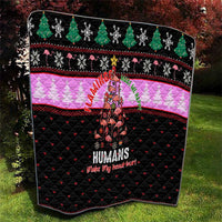 Flamingo Make Me Happy Christmas Quilt Funny Xmas Holiday Patterns - Wonder Print Shop