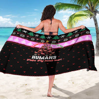 Flamingo Make Me Happy Christmas Sarong Funny Xmas Holiday Patterns - Wonder Print Shop
