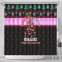 Flamingo Make Me Happy Christmas Shower Curtain Funny Xmas Holiday Patterns - Wonder Print Shop