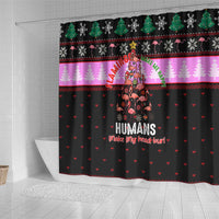 Flamingo Make Me Happy Christmas Shower Curtain Funny Xmas Holiday Patterns - Wonder Print Shop