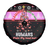 Flamingo Make Me Happy Christmas Spare Tire Cover Funny Xmas Holiday Patterns - Wonder Print Shop