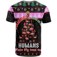 Flamingo Make Me Happy Christmas T Shirt Funny Xmas Holiday Patterns - Wonder Print Shop