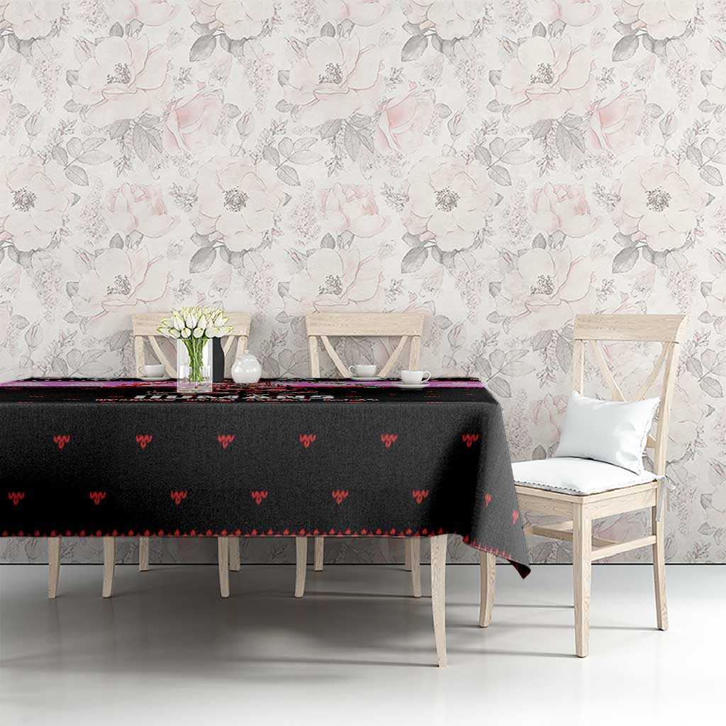 Flamingo Make Me Happy Christmas Tablecloth Funny Xmas Holiday Patterns - Wonder Print Shop