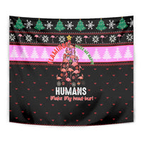 Flamingo Make Me Happy Christmas Tapestry Funny Xmas Holiday Patterns - Wonder Print Shop