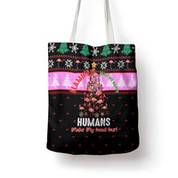 Flamingo Make Me Happy Christmas Tote Bag Funny Xmas Holiday Patterns - Wonder Print Shop