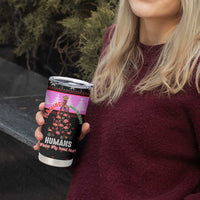 Flamingo Make Me Happy Christmas Tumbler Cup Funny Xmas Holiday Patterns - Wonder Print Shop