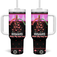 Flamingo Make Me Happy Christmas Tumbler With Handle Funny Xmas Holiday Patterns - Wonder Print Shop