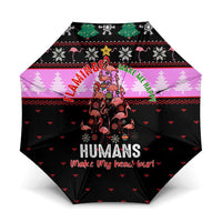 Flamingo Make Me Happy Christmas Umbrella Funny Xmas Holiday Patterns - Wonder Print Shop