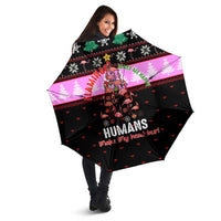 Flamingo Make Me Happy Christmas Umbrella Funny Xmas Holiday Patterns - Wonder Print Shop