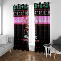 Flamingo Make Me Happy Christmas Window Curtain Funny Xmas Holiday Patterns - Wonder Print Shop