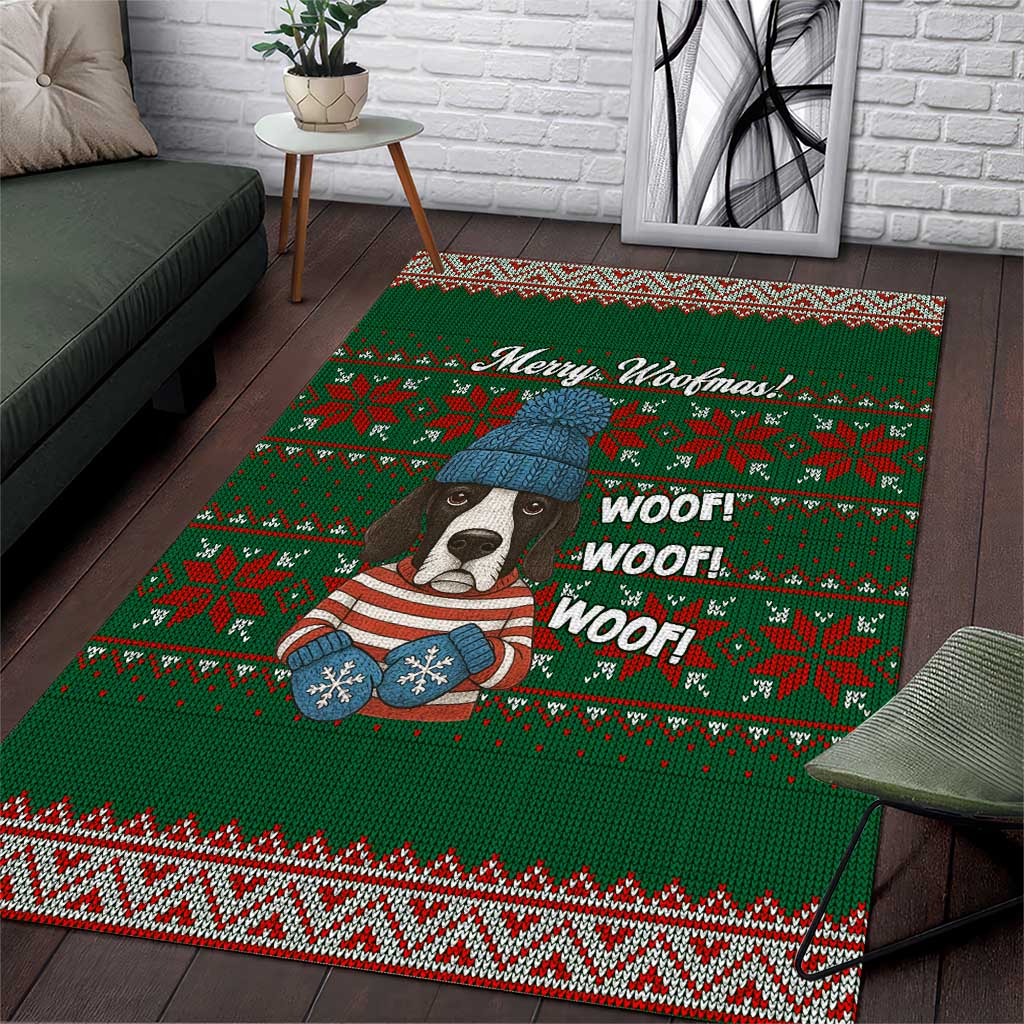 Great Dane Woofmas Christmas Area Rug Funny Xmas Holiday Patterns - Wonder Print Shop