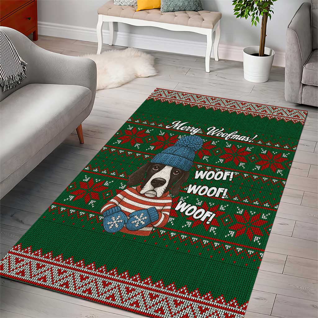 Great Dane Woofmas Christmas Area Rug Funny Xmas Holiday Patterns - Wonder Print Shop