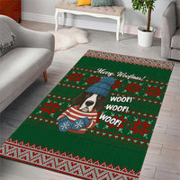 Great Dane Woofmas Christmas Area Rug Funny Xmas Holiday Patterns - Wonder Print Shop
