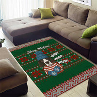 Great Dane Woofmas Christmas Area Rug Funny Xmas Holiday Patterns - Wonder Print Shop