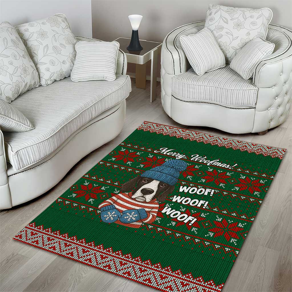 Great Dane Woofmas Christmas Area Rug Funny Xmas Holiday Patterns - Wonder Print Shop