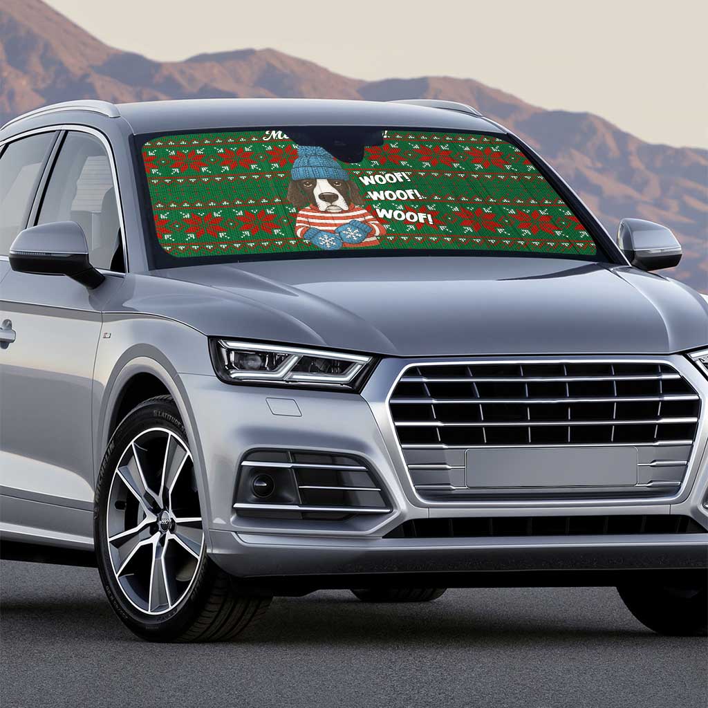 Great Dane Woofmas Christmas Auto Sun Shade Funny Xmas Holiday Patterns - Wonder Print Shop